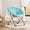 Blue, variant on Eastvita Oversized Faux Fur Folding Saucer Chair - Moon Chair with Plush Cushion Metal Frame No Assembly Required Comfy Accent Seat for Adults Teens Flower Shape 301 lbs Capac
