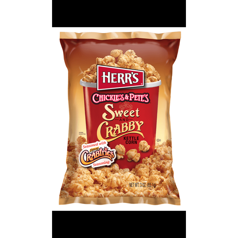 Herr's Chickie's & Pete's Famous Sweet and Crabby Kettle Corn 3 oz. (6 Bags)