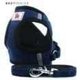 thumbnail image 6 of BadPiggies Universal Puppy Cat Dog Harness with Leash Set Escape Proof Adjustable Reflective Mesh Corduroy Harnesses (L, Navy), 6 of 7