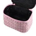 thumbnail image 6 of Unique Bargains Makeup Bag Cosmetic Travel Bag Case Woolen Large Makeup Bag Organizer Bag for Women Plaid Pattern Pink, 6 of 6