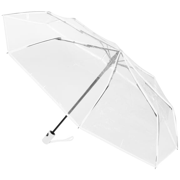 WASHWEPE Durable Transparent Umbrella with Automatic Folding for Easy Carry