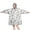 White Cow Moo, variant on Wearable Oversized Blanket,White Cow Moo Milk Pattern Wearable Blanket Hoodie for Adults,Cozy Hooded Blankets with Super Pockets,Super Warm Fuzzy Pullover for Women & Men