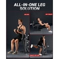 thumbnail image 3 of JoanKaren 4-in-1 Leg Extension and Curl Machine,700lbs Adjustable Leg Curl with Plate Loaded,Leg Extender Press Workout Equipment for Home Gym,Black, 3 of 8