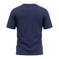 thumbnail image 4 of Domuza Tshirts Shirts for Men Summer Henley Gym T-Shirts 3 Button Solid Short Sleeve Work Tops Navy 2XL, 4 of 7