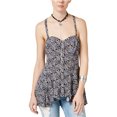 thumbnail image 1 of Free People Jennas Babydoll Racerback Tank Top para mujer, azul, pequeño Free People espalda cruzada, 1 of 1