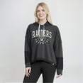 thumbnail image 4 of Women's Fanatics Charcoal Las Vegas Raiders Lightewight Modest Crop Lounge Helmet Arch Pullover Hoodie, 4 of 7