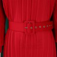 thumbnail image 4 of mtvxesu Robes pour Jeunes Adultes, Mode Femmes Robe-Chemise à Col Rond à Manches Longues avec Bandage à Taille Haute Robes en Denim, 4 of 9