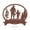 Rust, variant on RealSteel Generation Hunting Monogram – Personalized Metal Wall Art for Man Caves & Cabins (Black - 16x18)