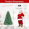 thumbnail image 3 of Gymax 6 FT Pre-Lit Tinsel Christmas Tree Artificial Xmas Tree w/ 688 Lush Branch Tips Fruit Green, 3 of 10