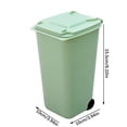 thumbnail image 2 of Mini Wheeled Trash Can with Lid | Small Plastic Storage Bin with Handles and Wheels for Desktop, Kids Toy, Office Organizer, Multi-Purpose Mini Trash Can, 2 of 3