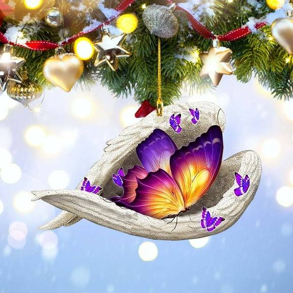 Teissuly Memorial Ornament - Cute Sleeping Angel-Wing Butterflys Hanging Ornament