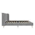 thumbnail image 4 of Novogratz Holly Upholstered Wingback Bed, Queen, Light Gray Velvet, 4 of 9