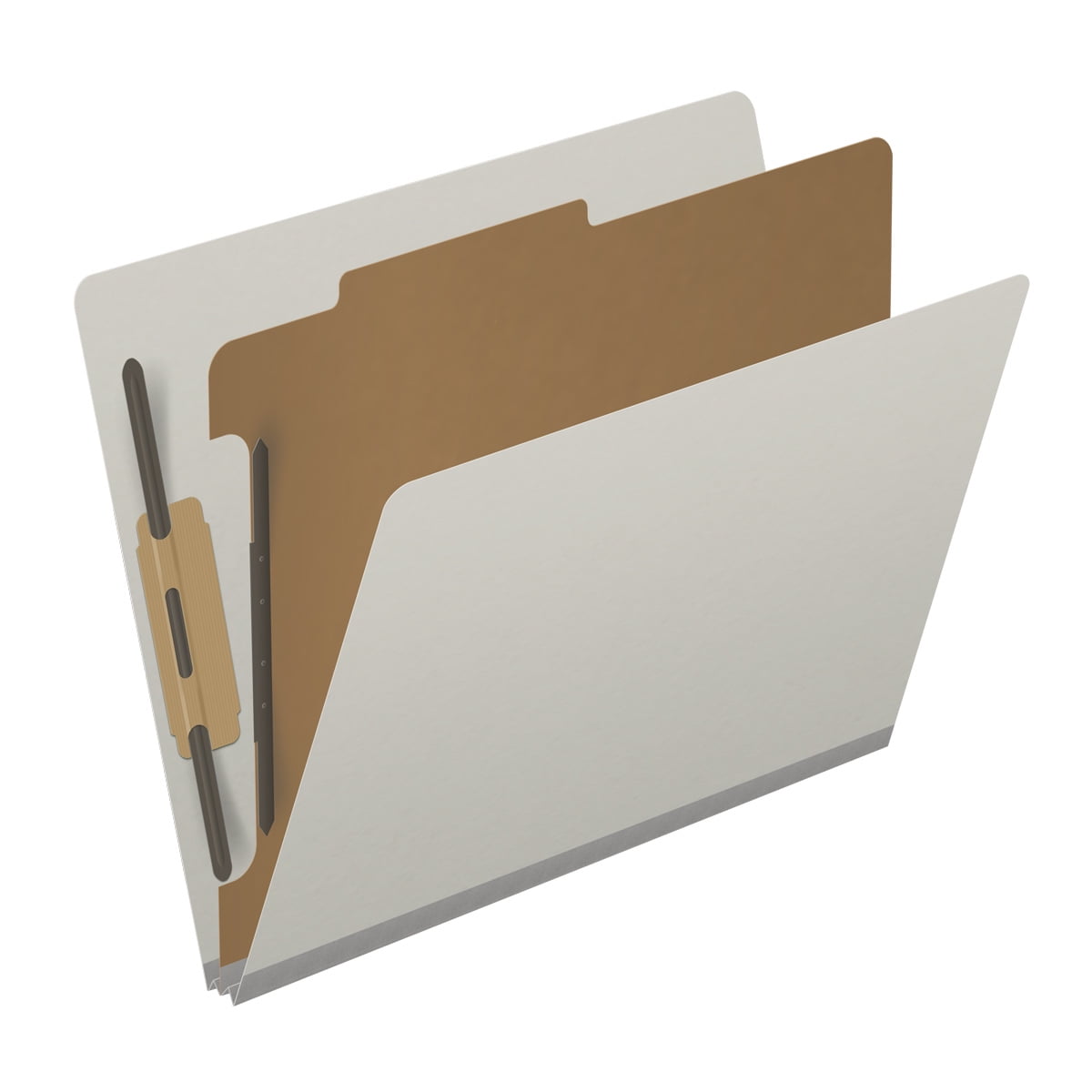 Box of 10 Full Cut End Tab Pale Green Letter Size 25 Pt Pressboard Classification Folders 1 Divider 