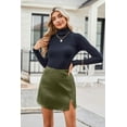 thumbnail image 5 of Zeagoo Womens Mini Skirt Stain Silk Skirts Sexy Stretch Fitted Bodycon Short A-Line Skirts Y2k Cute Skirts, 5 of 7
