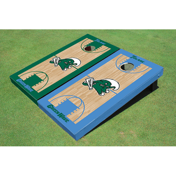Tulane University Alternating Basketball Court Custom Cornhole Board