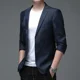 thumbnail image 3 of Chaqueta de un solo pecho, blazer para hombre, traje de negocios, traje para hombre, ropa informal negra de alta calidad para primavera, nueva y sencilla para verano, 3 of 5