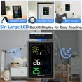 thumbnail image 2 of Geevon Indoor Outdoor Thermometer Wireless, Color Display Weather Station Wireless Indoor Outdoor Thermometer, Temperature Humidity Monitor with Alarm Clock and Backlight, 2 of 9