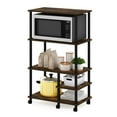 thumbnail image 2 of Pemberly Row Turn-N-Tube 4-Tier Toolless Kitchen Shelf Cart in Amber Pine/Black, 2 of 6
