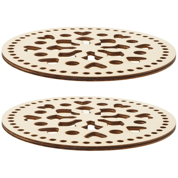 Zehuanyu 2Pcs Crochet Purse Bottom Wooden Bag Bottom Base Purse Waving Base Wooden Base for Purse