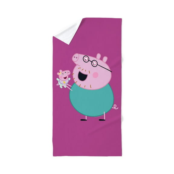 CafePress - Peppa Pig: Daddy Pig & Baby - Large Beach Towel, Soft 30"x60" Towel with Unique Design