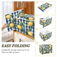thumbnail image 2 of Yayeee Collapsible Cube Storage Bin with Lid Fabric Closet Decorative Basket with Handles, Cartoon Beige Lemon, 2 of 7