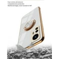 thumbnail image 4 of Compatible with Xiaomi 12 Lite Case Silicone TPU Shockproof Xiaomi 12 Lite Phone Case Plating Cute Anti-Scratch Cases with Ring (White), 4 of 14