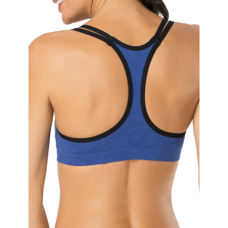 Champion Girls Sports Bras Small Blue Racerback Padded Cup Inserts 