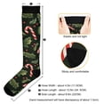 thumbnail image 3 of joogoo Candy Cane Leaves Socks Women Men Knee High Sock, 3 of 8