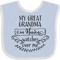 thumbnail image 3 of Inktastic My Great Grandma in Heaven Watches over Me Boys or Girls Baby Bib, 3 of 4