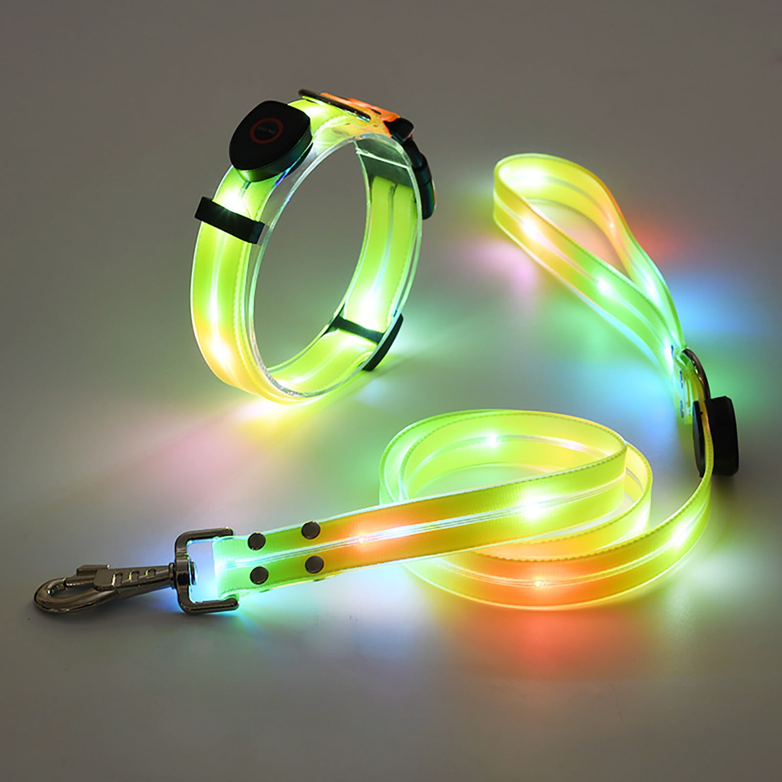 Oliegs Heated Blanket Illuminated Dog Leashes For Night Walks Luminous Dog Collars Illuminated Dog Ropes And Collar Highly Visible Dog Leash Dog Leashes And Collars In Set For Night Walks Chocolate