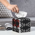 thumbnail image 6 of Yiaed Skull santa hat Print Tissue Box Cover, PU Leather Decorative Organizer for Tabletop, Bathroom, Car, Office Creative Decorative, 6 of 7