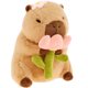 thumbnail image 1 of Pcapzz - Peluche de carpincho marrón de 12 pulgadas, juguete de carpincho ultra suave, adorable muñeco de peluche de carpincho para decoración del hogar, regalo para niños y adultos, flor, 1 of 6