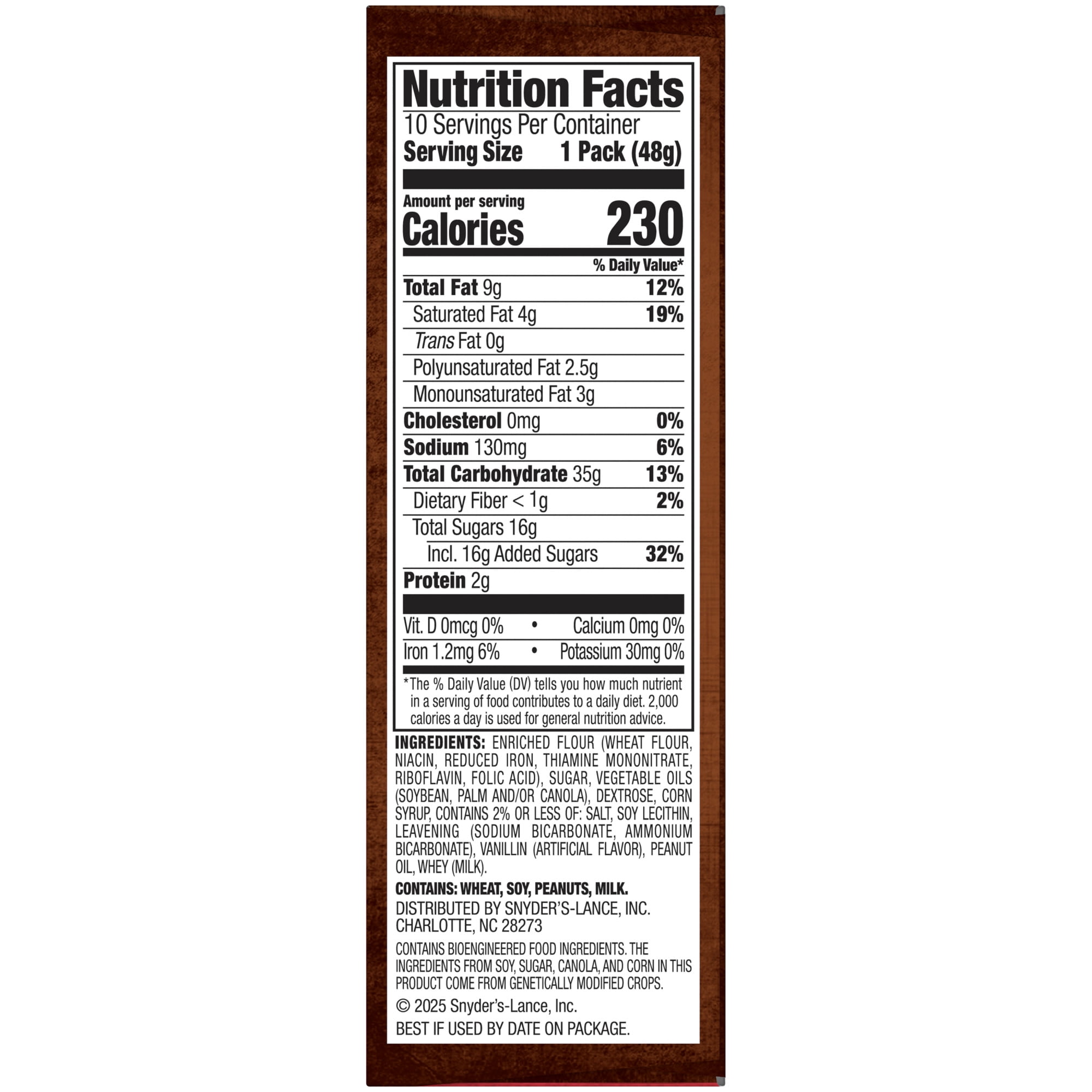 (3 pack) Lance Vanilla Flavored Crème, 10 Count 1.7 oz