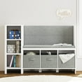thumbnail image 5 of STAROUS Kids Bookshelf with Reading Nook, Toddler Bookcase Bench and Toy Storage Organizer with Seat and Back Cushion, 5 of 9