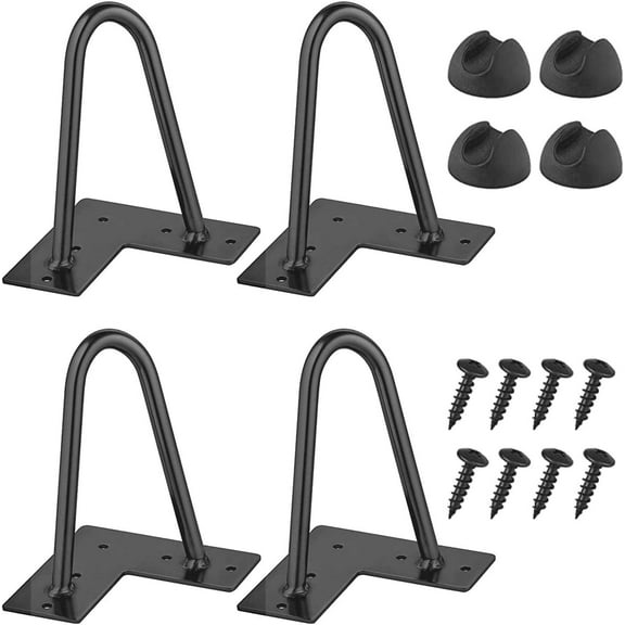 EconoHome Metal Hairpin Legs 6 inch - (Various Size Options) Table Legs, Desk Legs, Furniture Legs, Coffee Table Legs - Modern Hairpin Legs for Any DIY Project