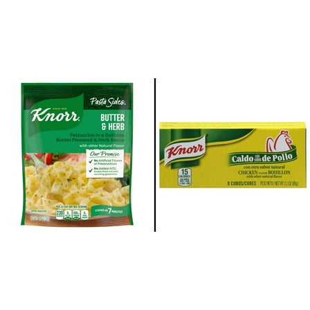 Knorr Pasta Sides Butter & Herb 4.4 oz & Knorr Cube Chicken Bouillon