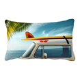 thumbnail image 1 of Funda de Almohada ABPHQTO Detalle Vintage Van Beach Surfboard 50x75 cm, 1 of 1