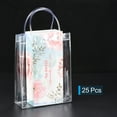 thumbnail image 4 of Uxcell 25 Pack Clear Gift Bags, 6.3" x 5.9" x 2.8" Reusable Mini Gift Wrap Tote Bag, 4 of 6