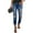 BB02-Dark Blue, variant on Inglocry Women's Ripped Mid Waisted Boyfriend Jeans Loose Fit Distressed Stretchy Denim Pants Dark Blue 2XL