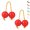 Red, variant on 2 Pairs Kashaka Shaker Aslatua Rhythmic Ball, African Hand Percussion Rattle for Kids Adults