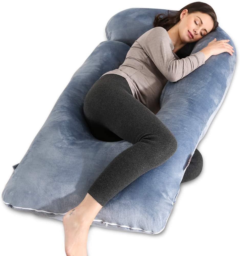 Extra Comfort U-Shaped Pregnancy Pillow Case Maternity Full Body Women Support 