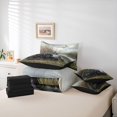 thumbnail image 6 of Homewish Vintage Labrador Retriever 7-Piece Twin Bedding,Rustic Mallard Duck Bedding Comforter Set,Green Black,Black Reversible, 6 of 8