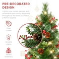 thumbnail image 6 of Best Choice Products Set of 2 24.5in Outdoor Pathway Christmas Trees Decor w/ LED Lights, Berries, Pine Cones, Ornaments, 6 of 9