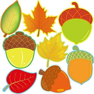  Hygloss Leaf Shape Paper Cut-Outs for Arts & Crafts