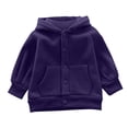 thumbnail image 6 of Children's Jacket Dqueduo Boys And Girls Button Down Hooded Fleece Long Sleeve Pocket Casual Coat Jacket Navy 5-6 Years, 6 of 10