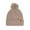 Khaki, variant on Women Winter Pompom Beanie Hat with Warm Lined Cable Pom Pom Beanie Hat Skull Cap Beige