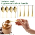 thumbnail image 2 of Juego de 8 cucharas de café expreso doradas Demitasse, mini cucharas de café doradas SourceTon para postre, azúcar de café, té, aperitivo (4,9 pulgadas), 2 of 5