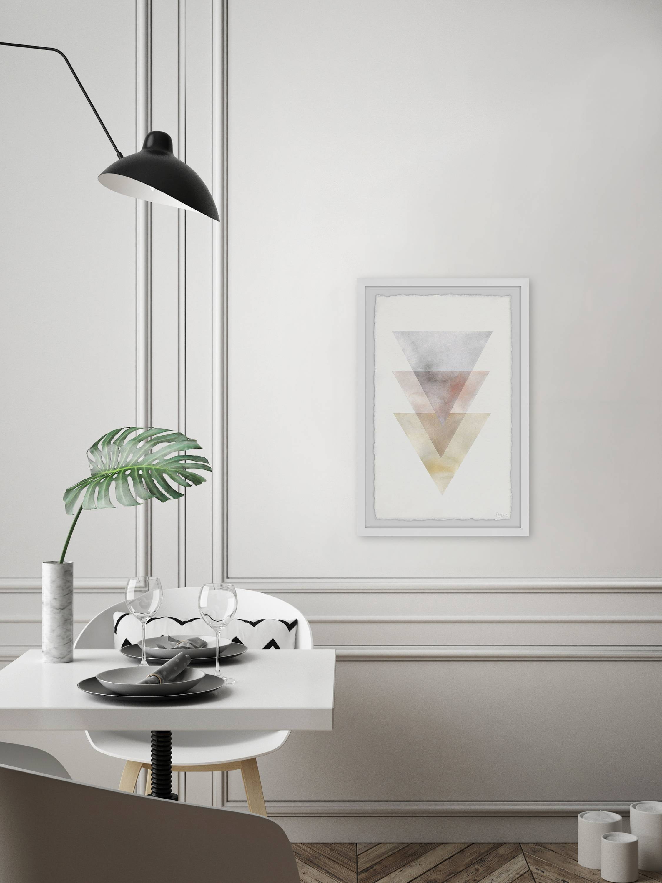 Parvez Taj Luminous Triangles Framed Wall Art