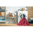 thumbnail image 2 of Ahgly Company Machine Washable Indoor Square Abstract Raspberry Red Area Rugs, 4' Square, 2 of 7