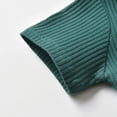 thumbnail image 6 of Newborn Baby Boy Clothes Ribbed Knitted Cotton Short Sleeve Romper +Pants Solid Color Summer Outfits Dark Green 3-6 Months, 6 of 6